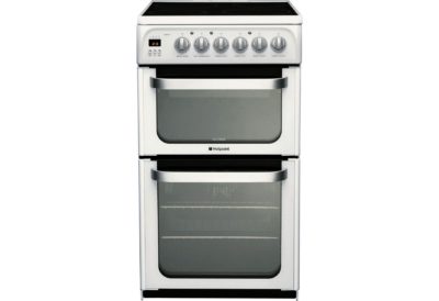 Hotpoint HUE53P Double Electric Cooker - White